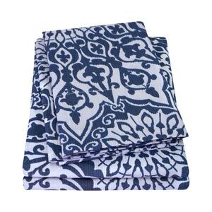 Sweet Home Collection Classic 4-Piece Bed Sheet Set - Oasis Blue Mandala - King